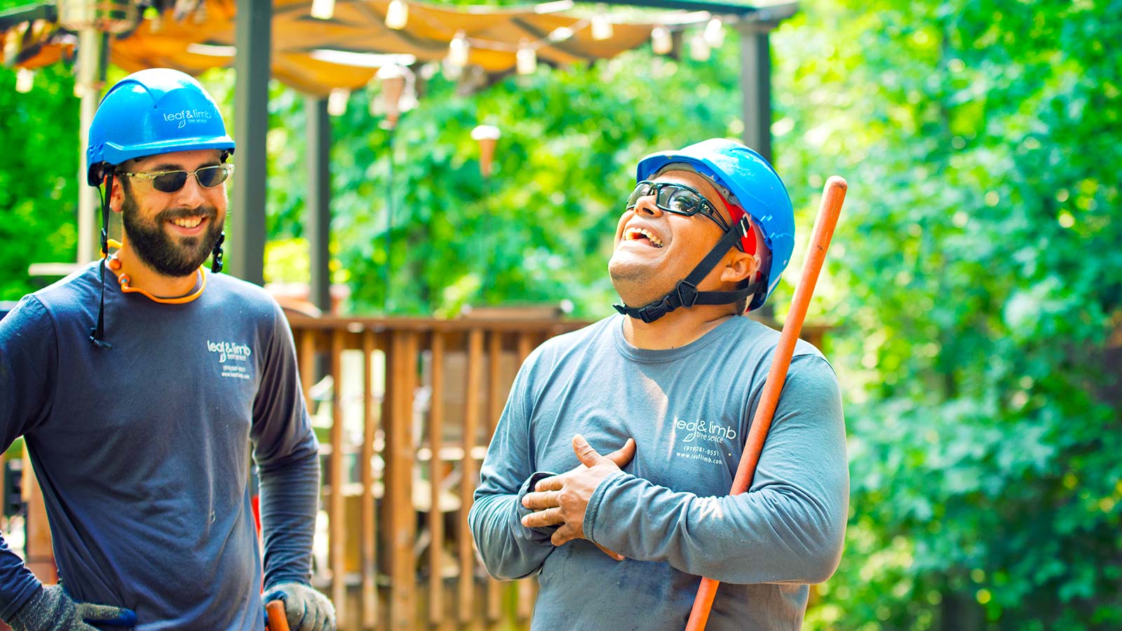 Leaf & Limb employees laughing