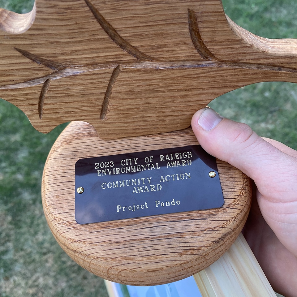 In April, the City of Raleigh presented Leaf & Limb with an environmental award. Thanks, Raleigh! We think you're pretty great too. :)