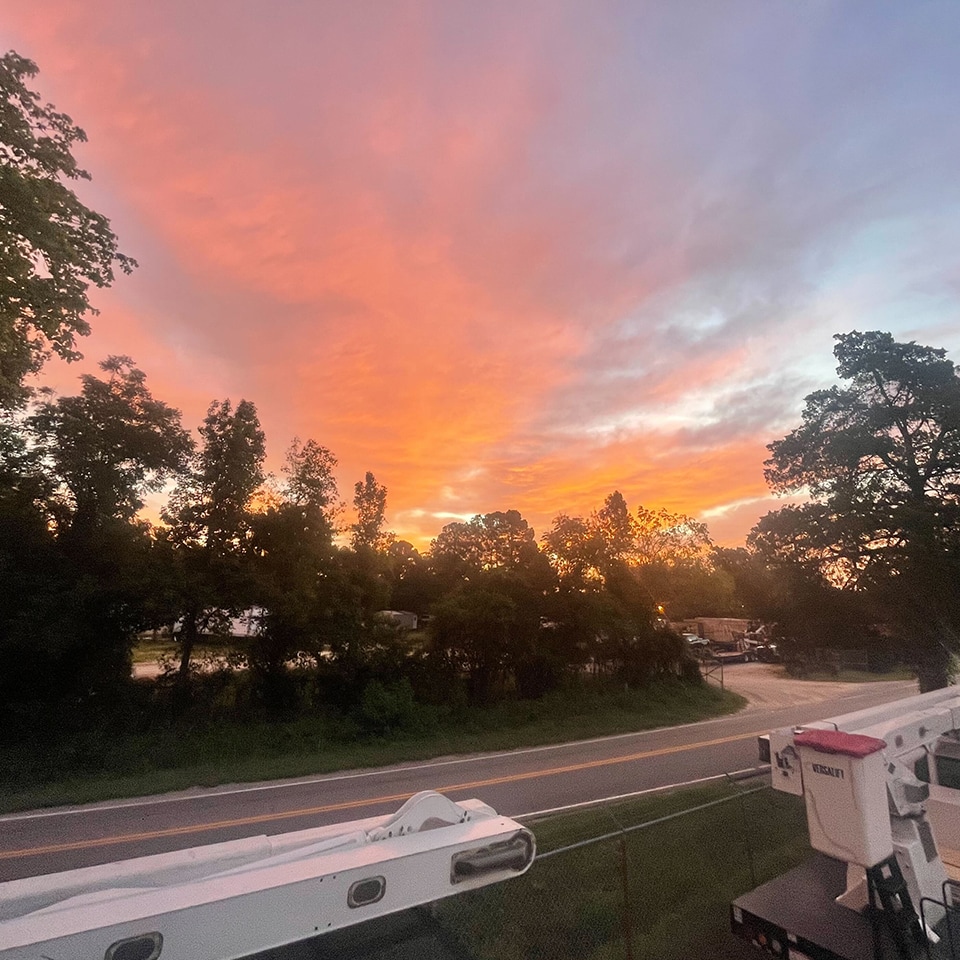 In this line of work, we are up early, so we get to see some spectacular sunrises—one of the many perks of the job.